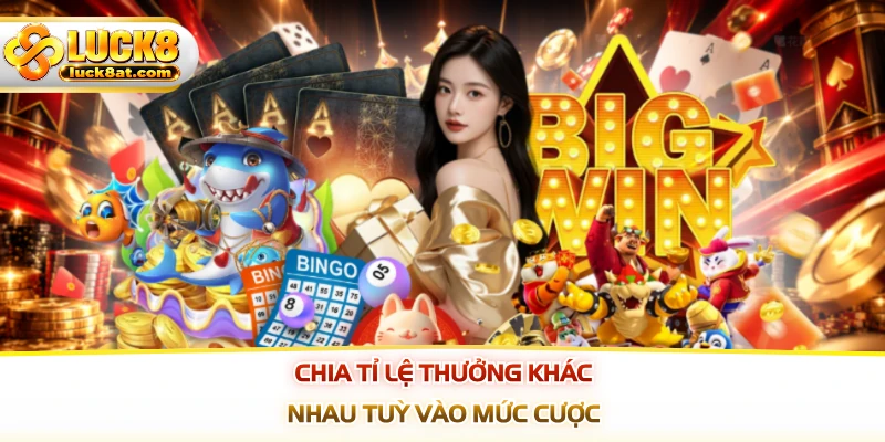 Chia tỉ lệ thưởng khác nhau tuỳ vào mức cược